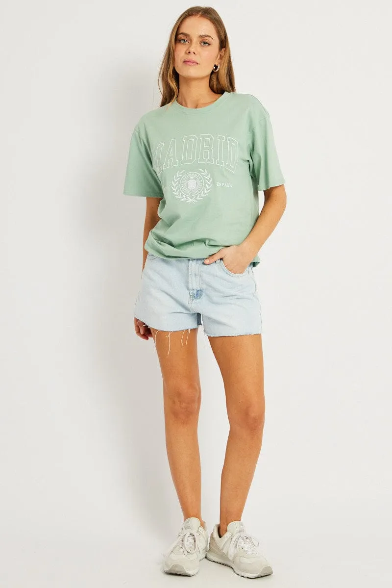 Classic Smart Green Graphic Tee Short Sleeve