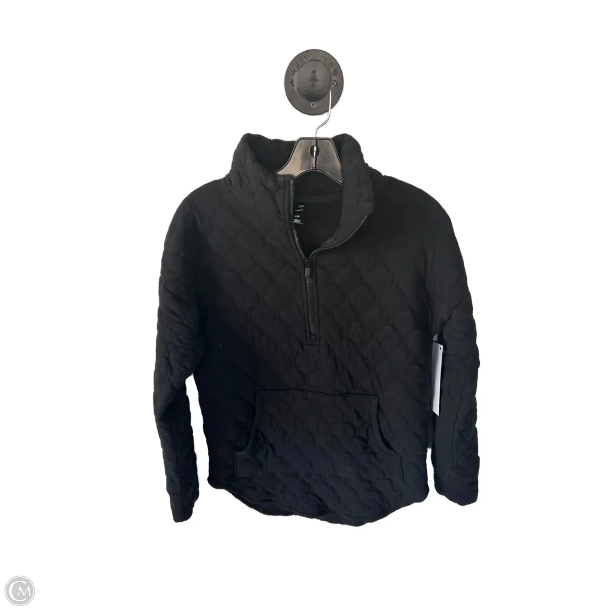 Adjustable Hem Brunch Fit Athletic Sweatshirt Collar By Gapfit In Black, Size: Xxs