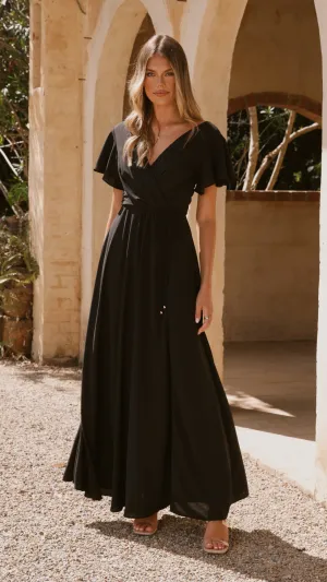 This dress provides a chic and comfortable fit that works for both formal and casual events Charlize Maxi Dress - Black
