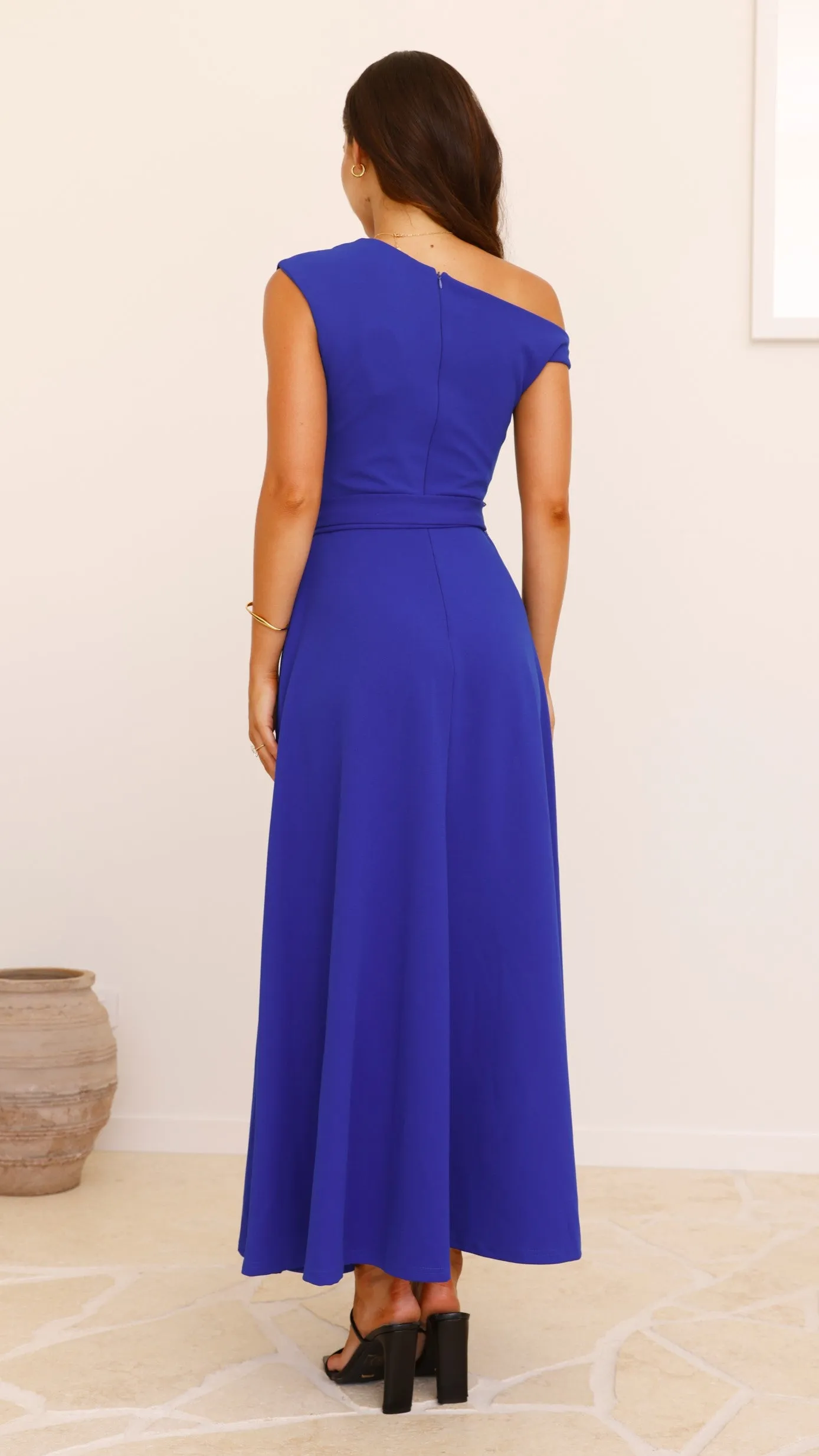 Cream Tone Gemma Maxi Dress - Cobalt