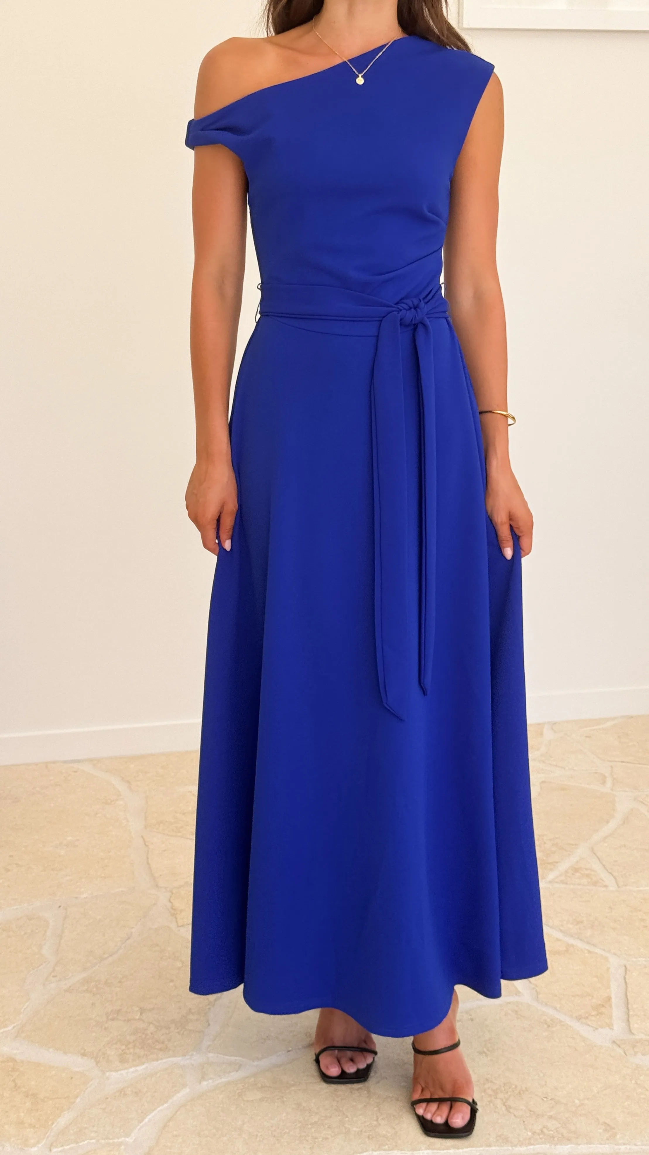 Gemma Maxi Dress - Cobalt Sun Heat