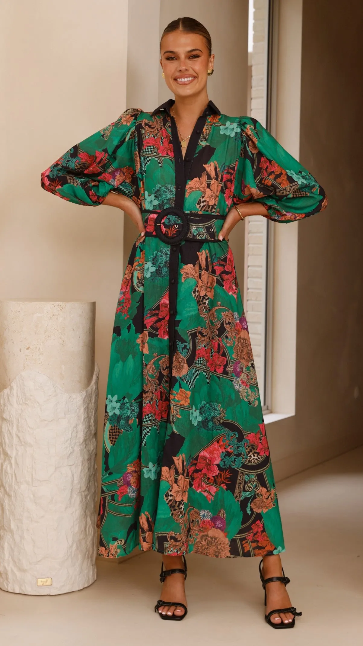 Bold Hue Lucinda Maxi Dress - Green
