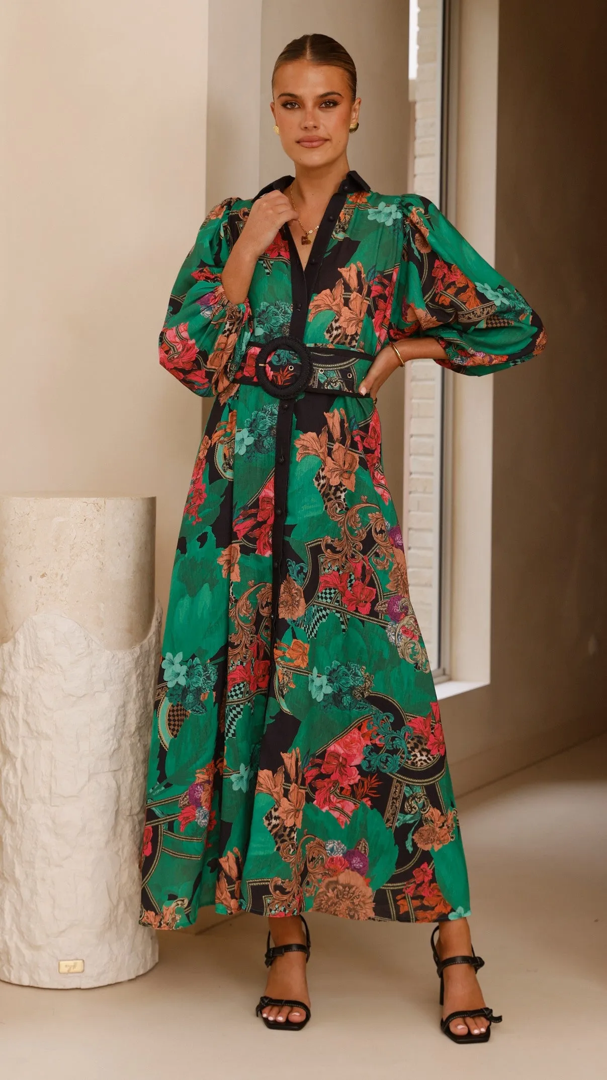 Sunbeam Flow The classic cut of this maxi dress ensures a flattering fit for all body types Lucinda Maxi Dress - Green
