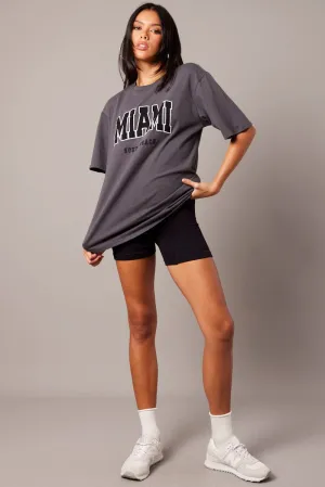 Minimalist Wear Grey Graphic Tee Short Sleeve