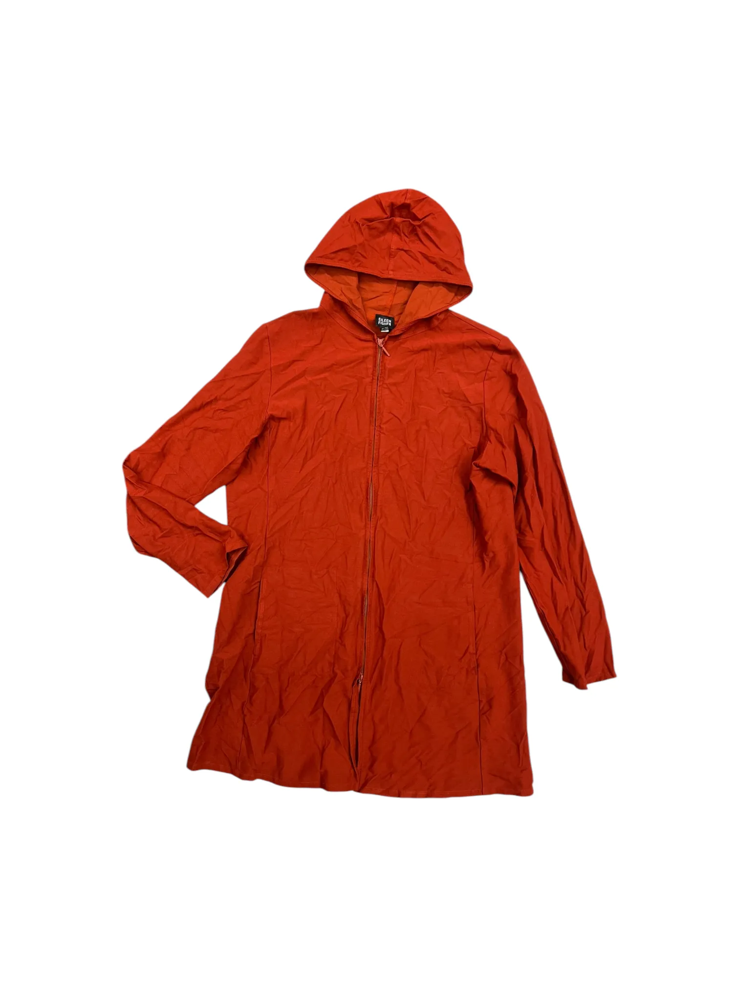 Casual Protection Sweatshirt Hoodie By Eileen Fisher In Orange, Size: L