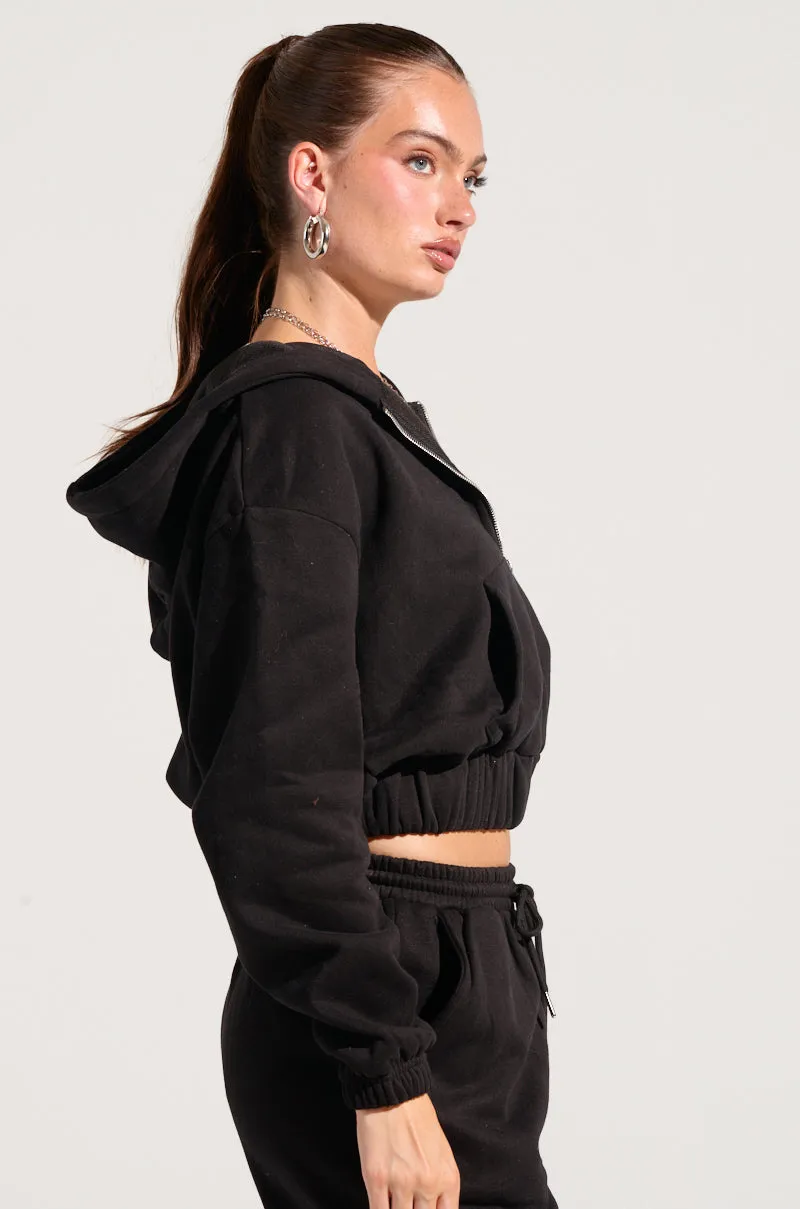 DEXTRA ZIP UP HOODIE WITH RHINESTONE DETAIL sequin Layer Up