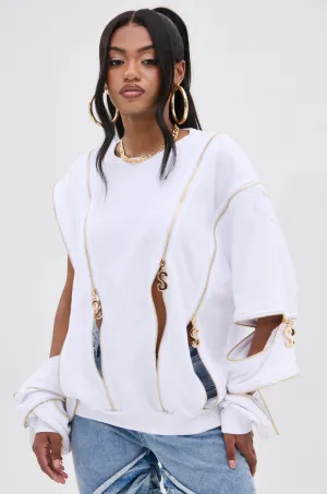 SABRINA ALL OVER ZIPPER SWEATSHIRT product smooth sleekness Weekend Fit