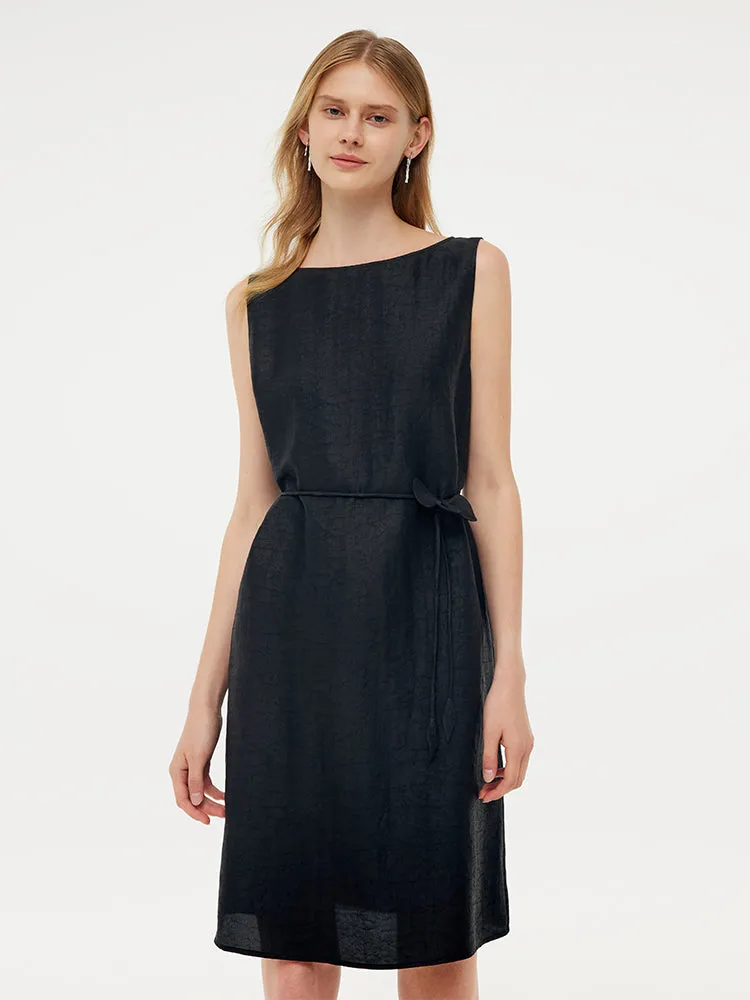 18MM Xiang Yun Silk Women Vest Mini Dress With Belt And Hairband Soft Brushed Interior Flirty Fit