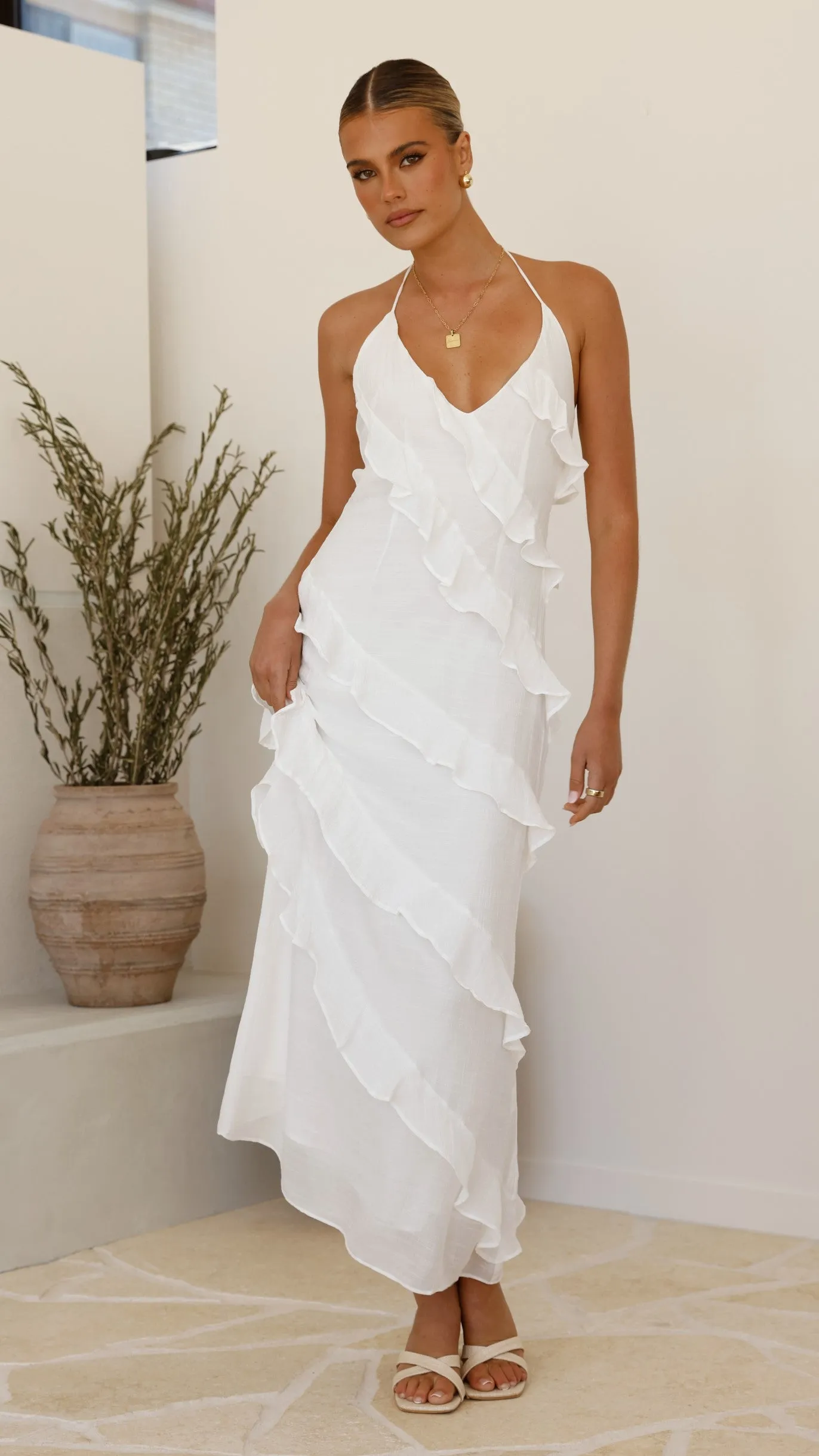 Crafted with high-quality materials this dress ensures both comfort and durability Sophia Maxi Dress - White