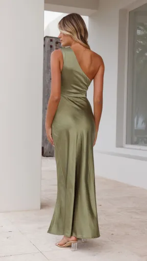 Ruby Shine Happy Vibe Victoria Maxi Dress - Olive