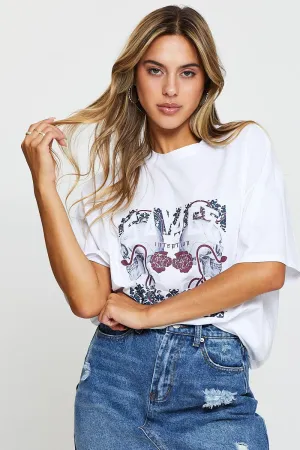 Modern Wear birthday party White Graphic T-Shirt Short Sleeve