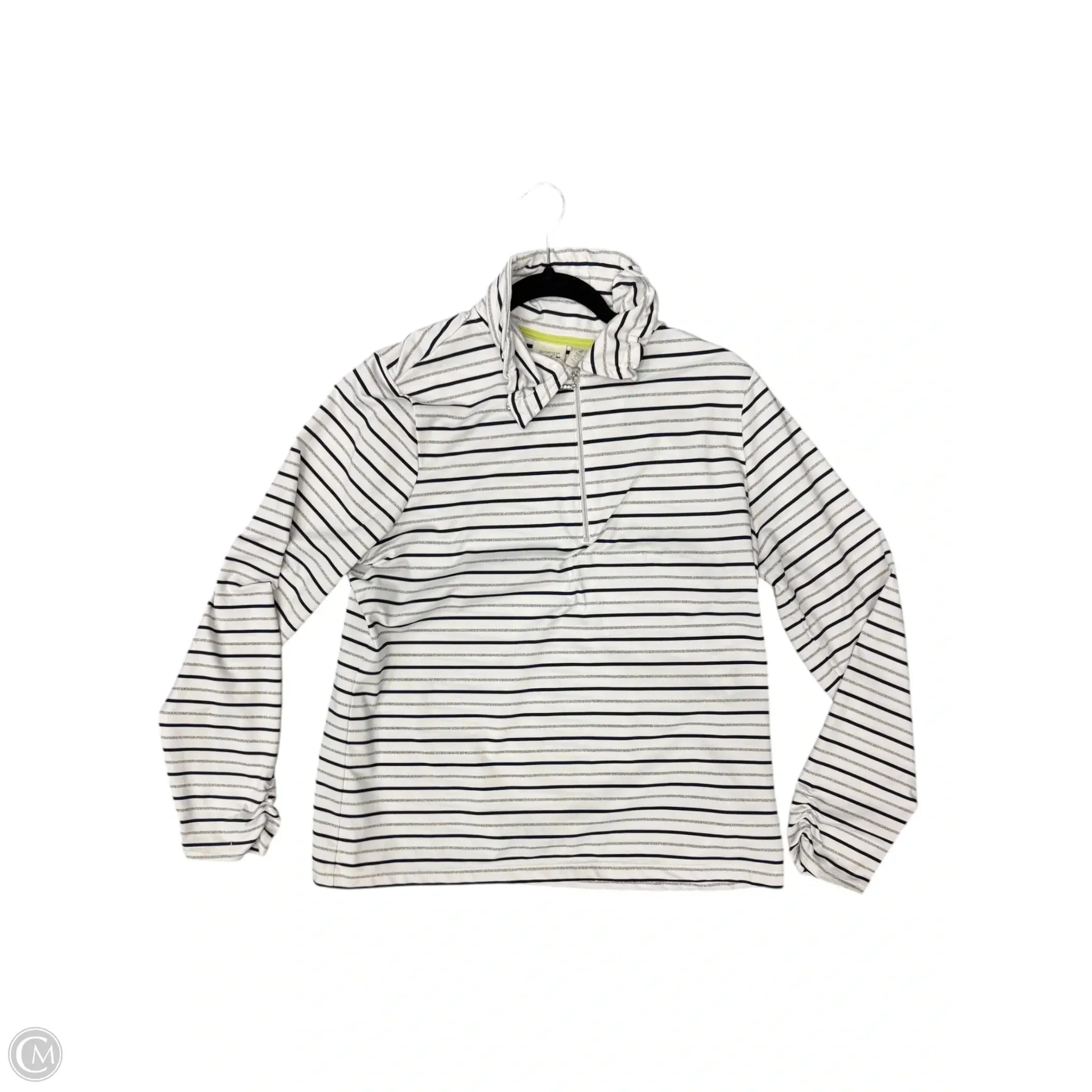 Athletic Sweatshirt Collar By Zenergy By Chicos In White, Size: 2x DoubleStitched Seams Classic Hoodie