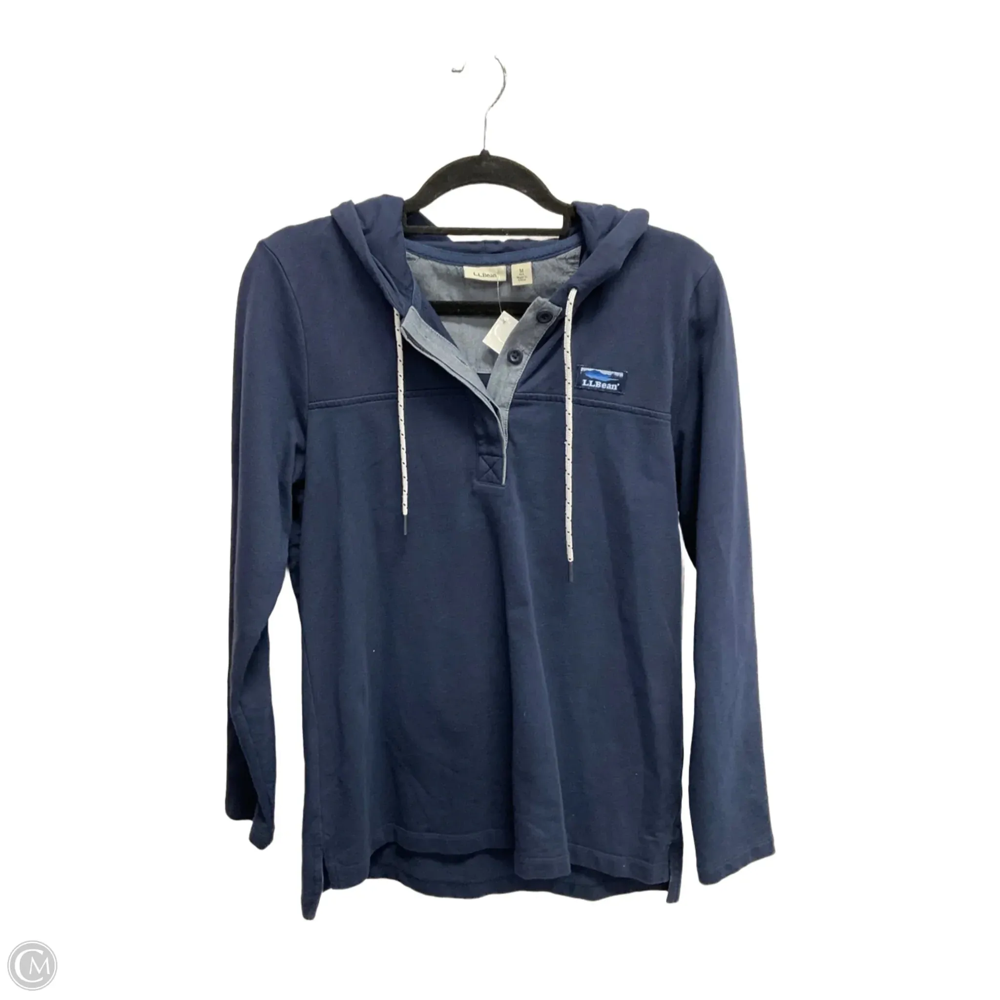 Sweatshirt Hoodie By L.l. Bean In Blue, Size: M Ship Glow