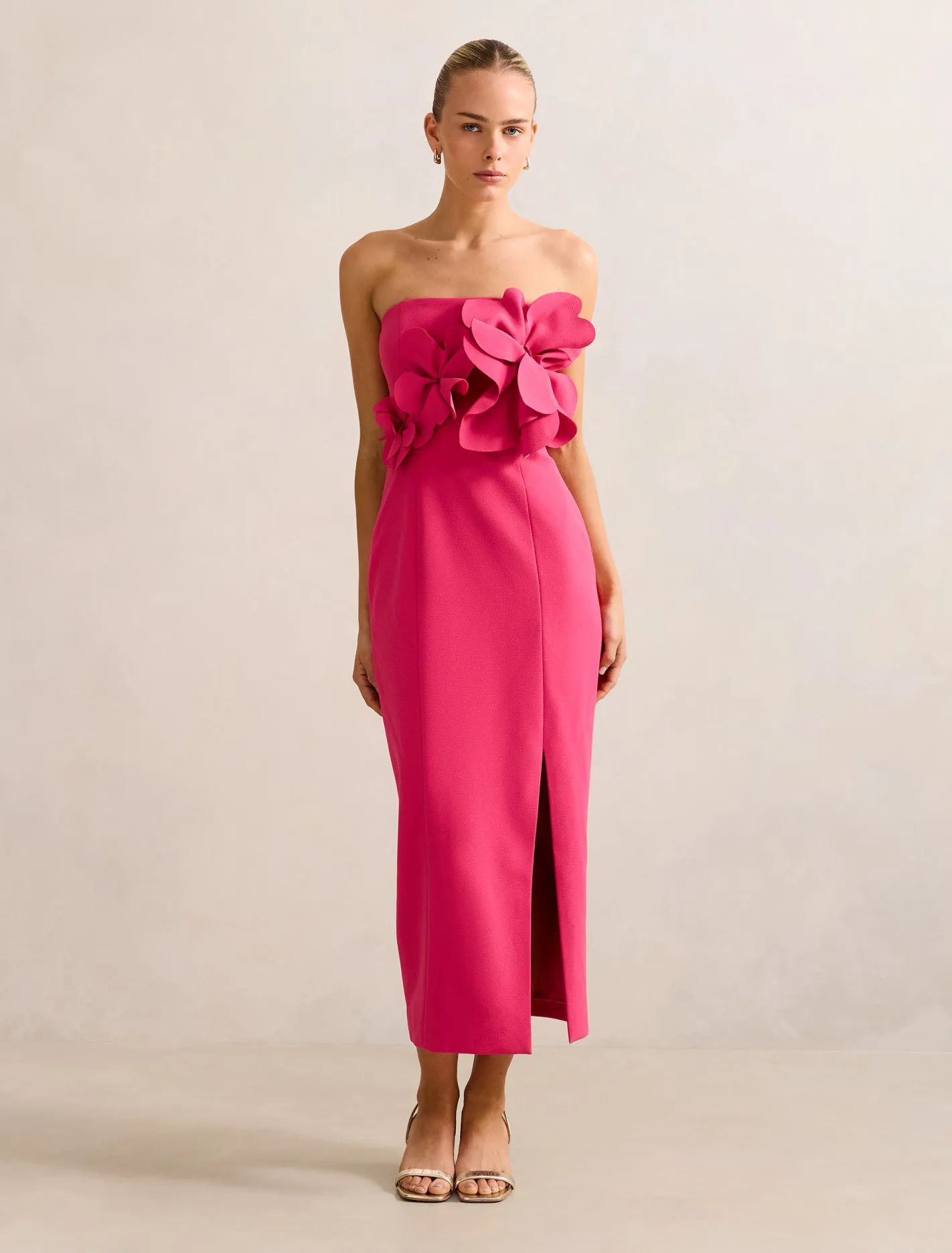All-Season Style Tessa Flower Midi Dress