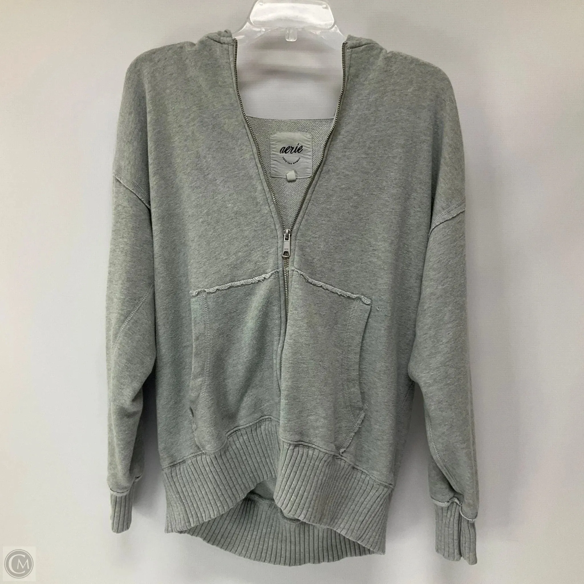 Sweatshirt Hoodie By Aerie In Grey, Size: S premium fabric