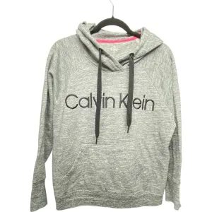 Sweatshirt Hoodie By Calvin Klein In Grey, Size: M Travel Light Virtual Fit