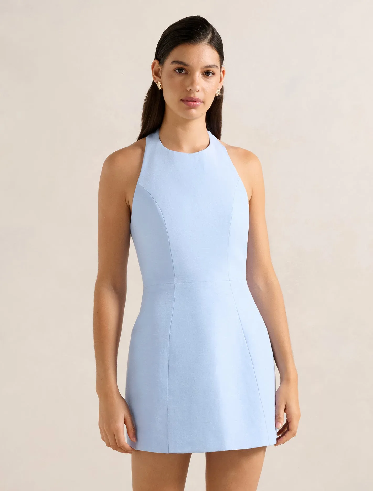 Curvy Love Stretchable Fit Corinna Halter Mini Dress