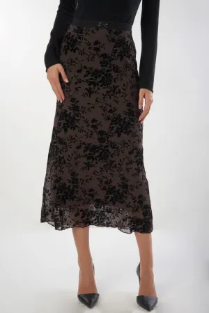 Jupe fleurie en mesh - MB1290 - (E-A15) Cotton Rich Twist Front