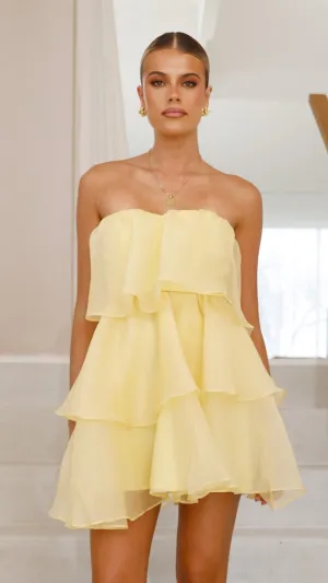 Bar Beat Monet Mini Dress - Yellow