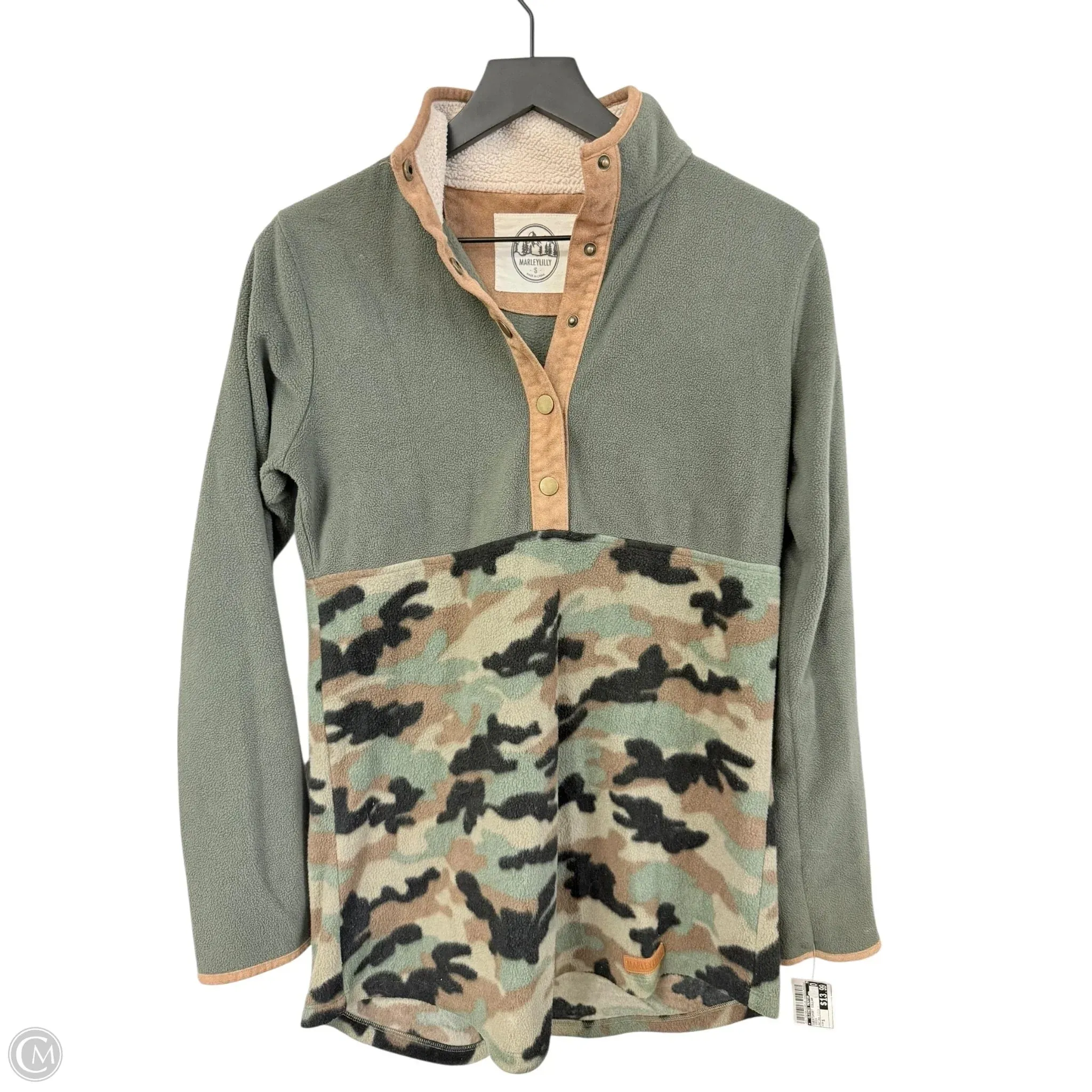 Sweatshirt Collar By Clothes Mentor In Green, Size: S Gloss Glow