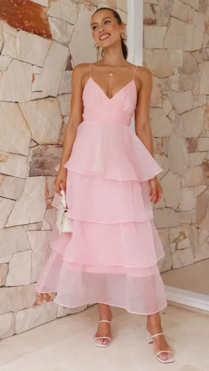The flattering cut of this dress creates a polished appearance without being overly fussy Bamboo Glow Shayla Maxi Dress - Pink