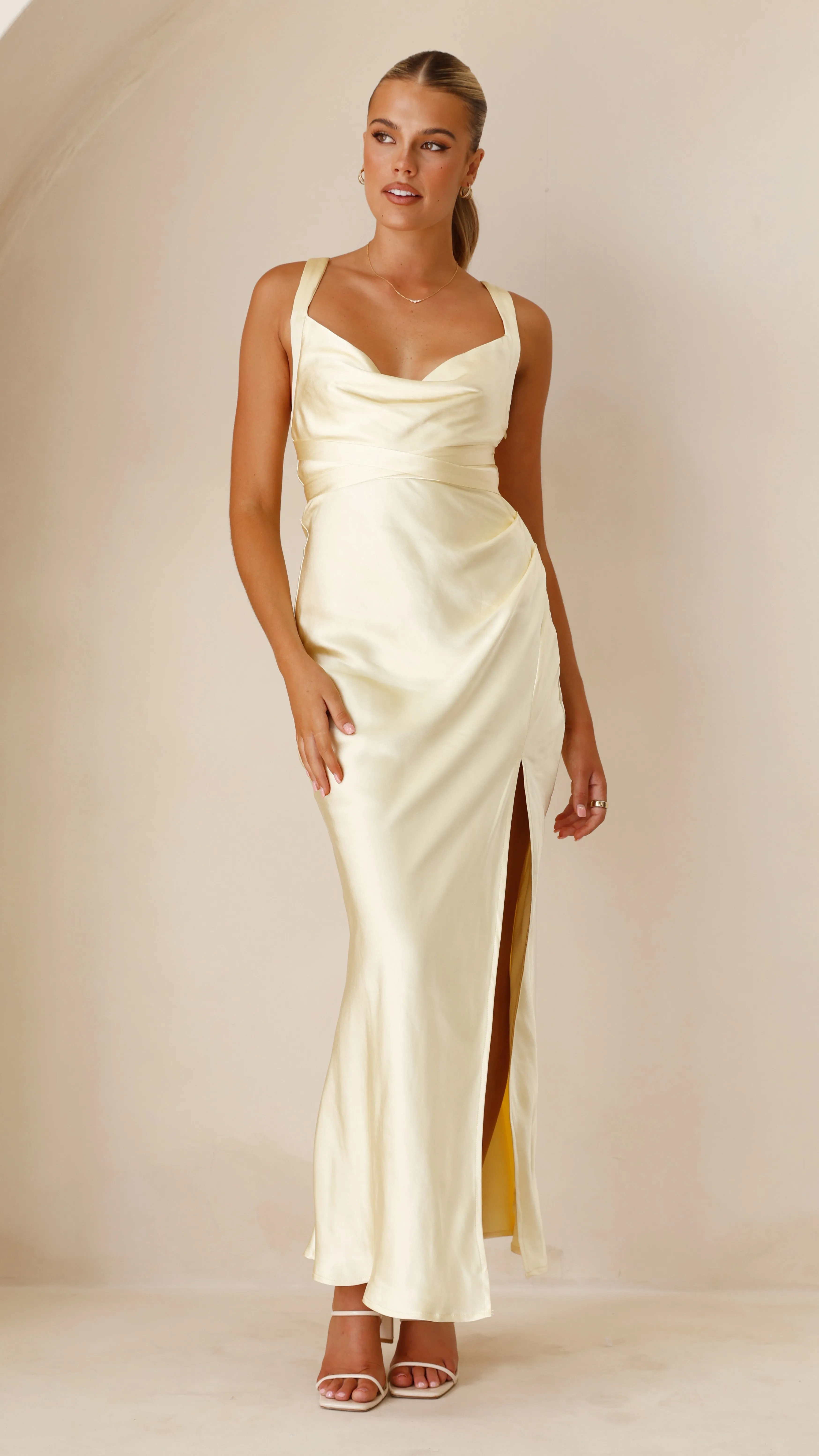 Zendaya Maxi Dress - Yellow Elegant formal maxi