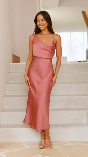 Shell Glow Audrey Maxi Dress - Baked Rose