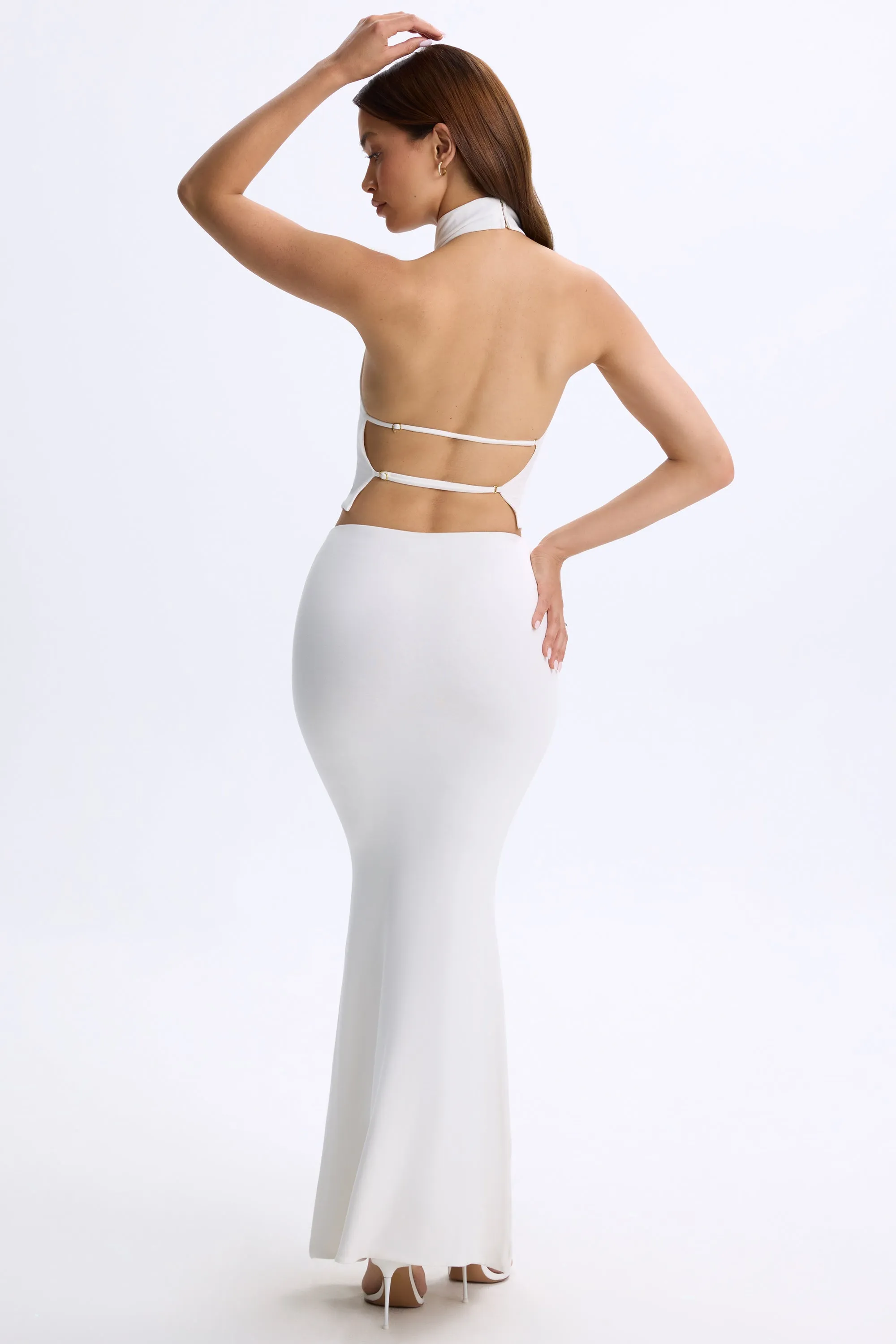 Low-Rise Maxi Skirt in White Urban Mood Smart Fit