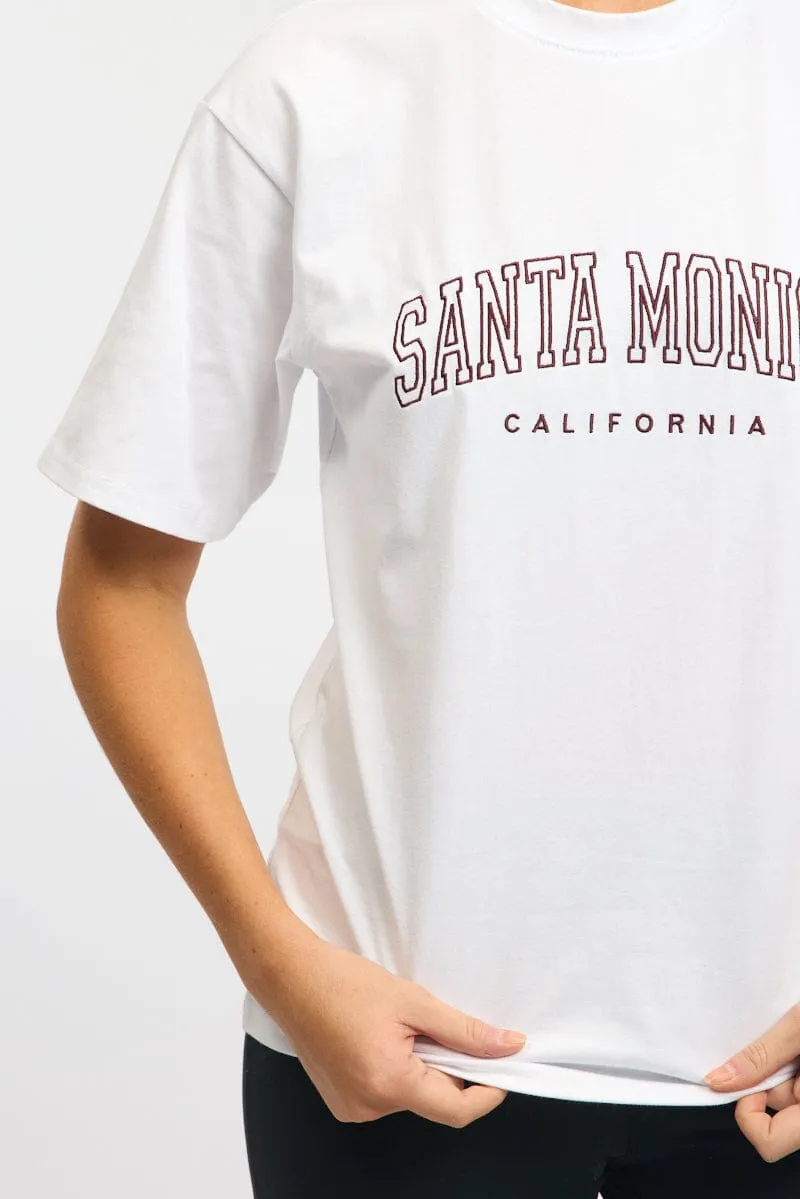 Stylish Wearable White Graphic Tee Short Sleeve