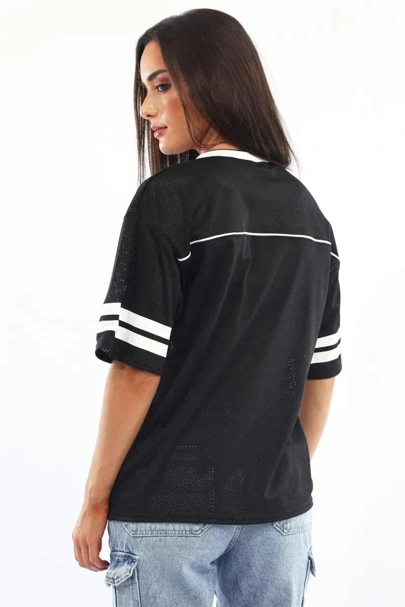 Black Sport Tee Short Sleeve Soft and Lightweight