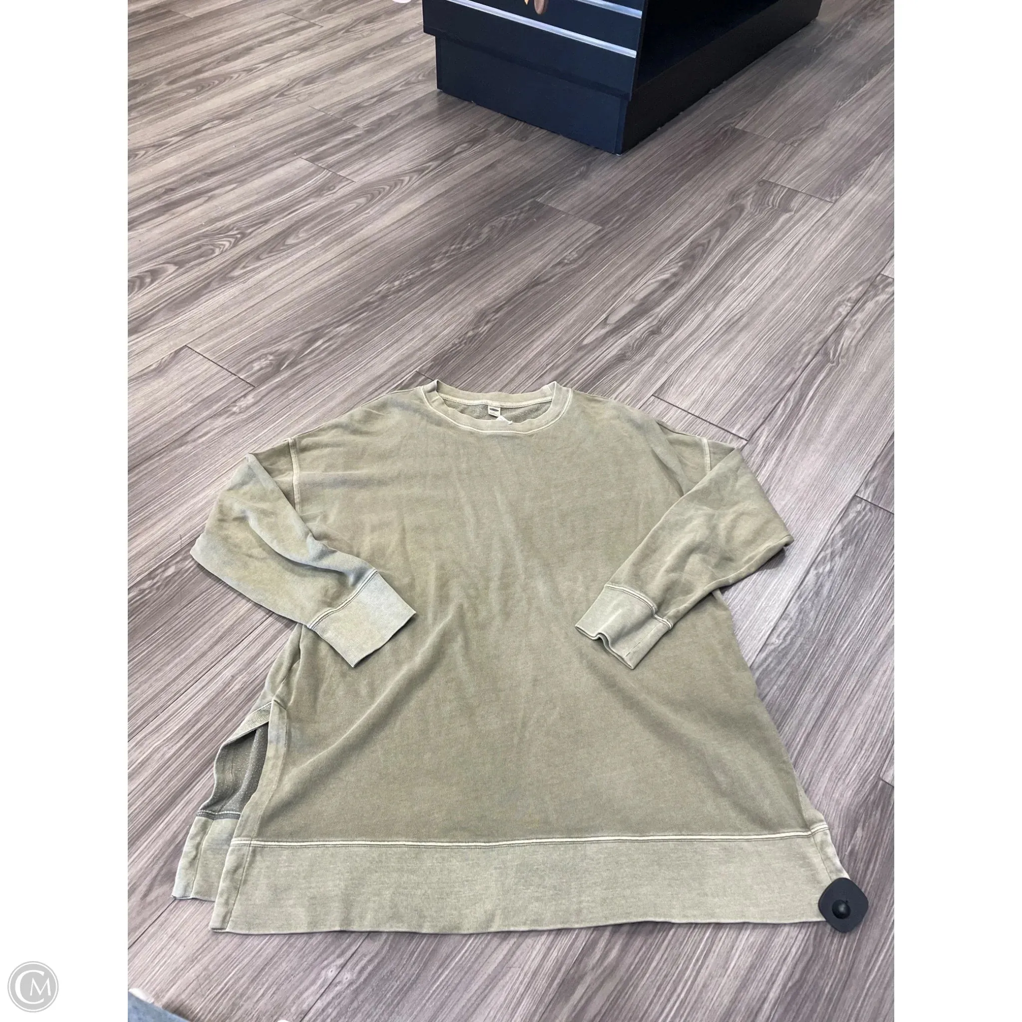 Sweatshirt Crewneck By Old Navy In Green, Size: Xl AbrasionResistant Fabric