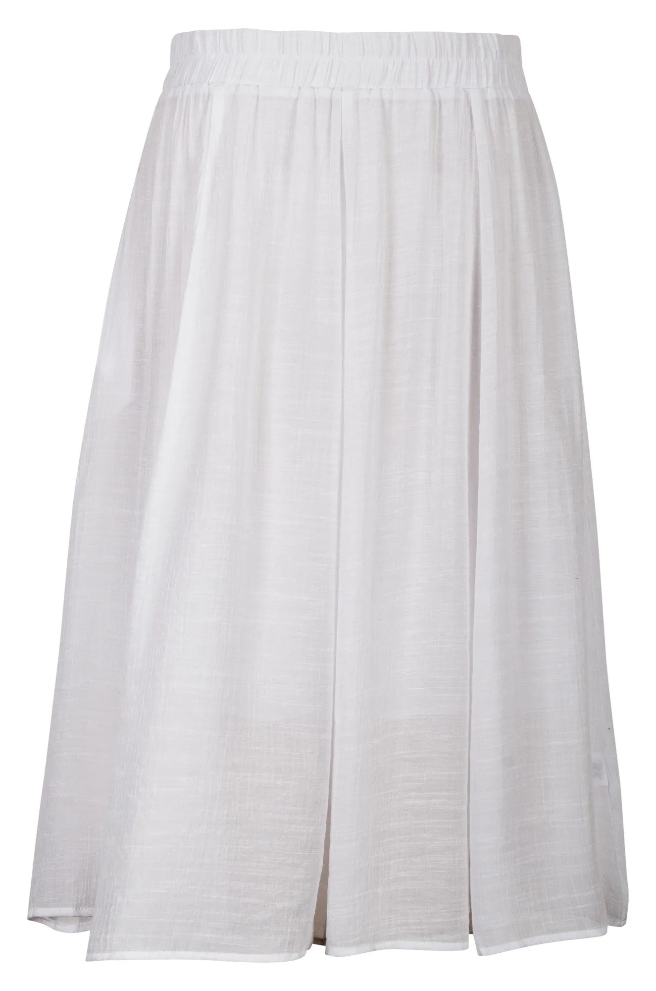 garden party Quiet Style Soft Crosshatch Skirt | WHITE | 8837A1