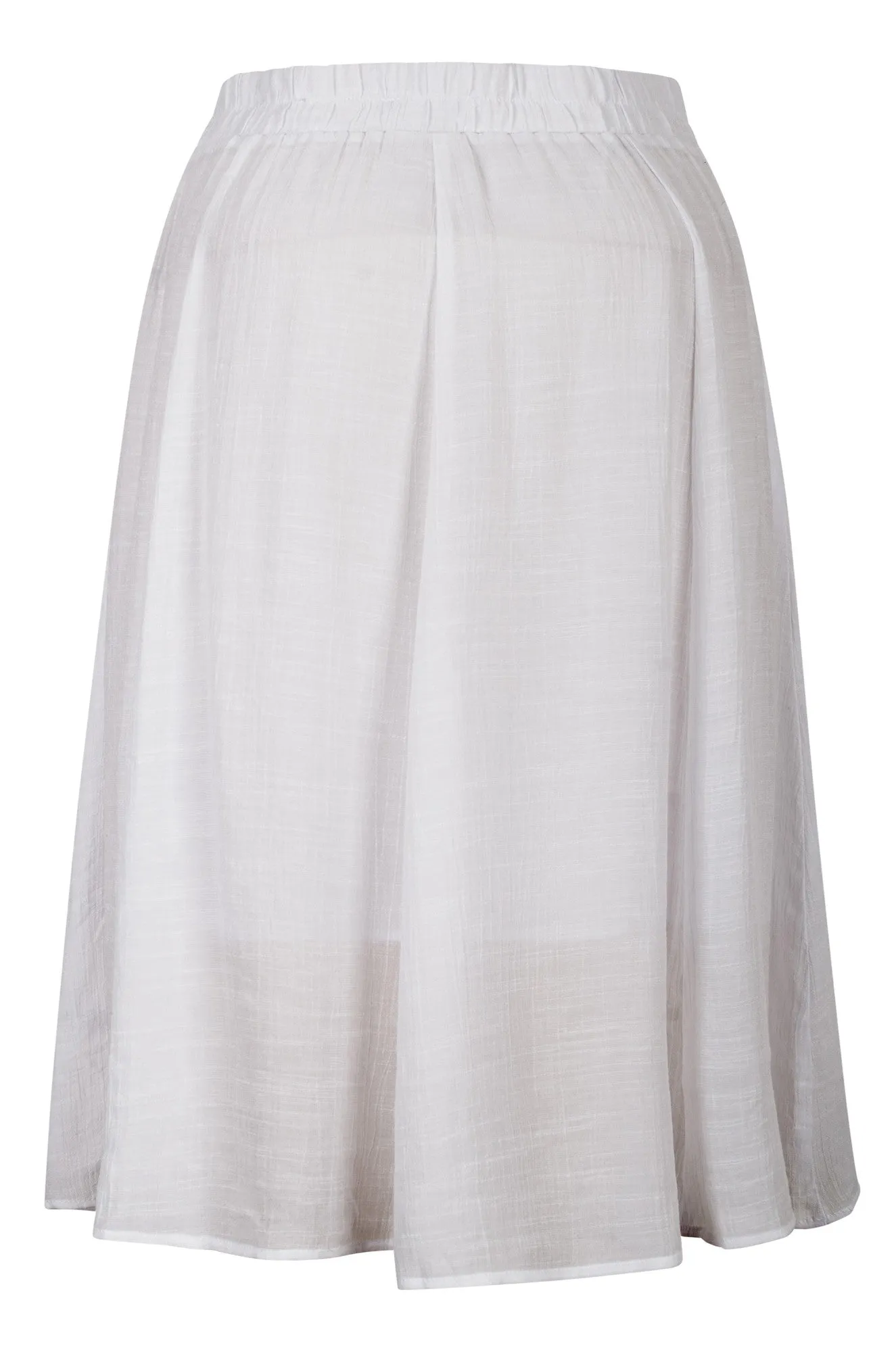 Soft Crosshatch Skirt | WHITE | 8837A1 Smart Look