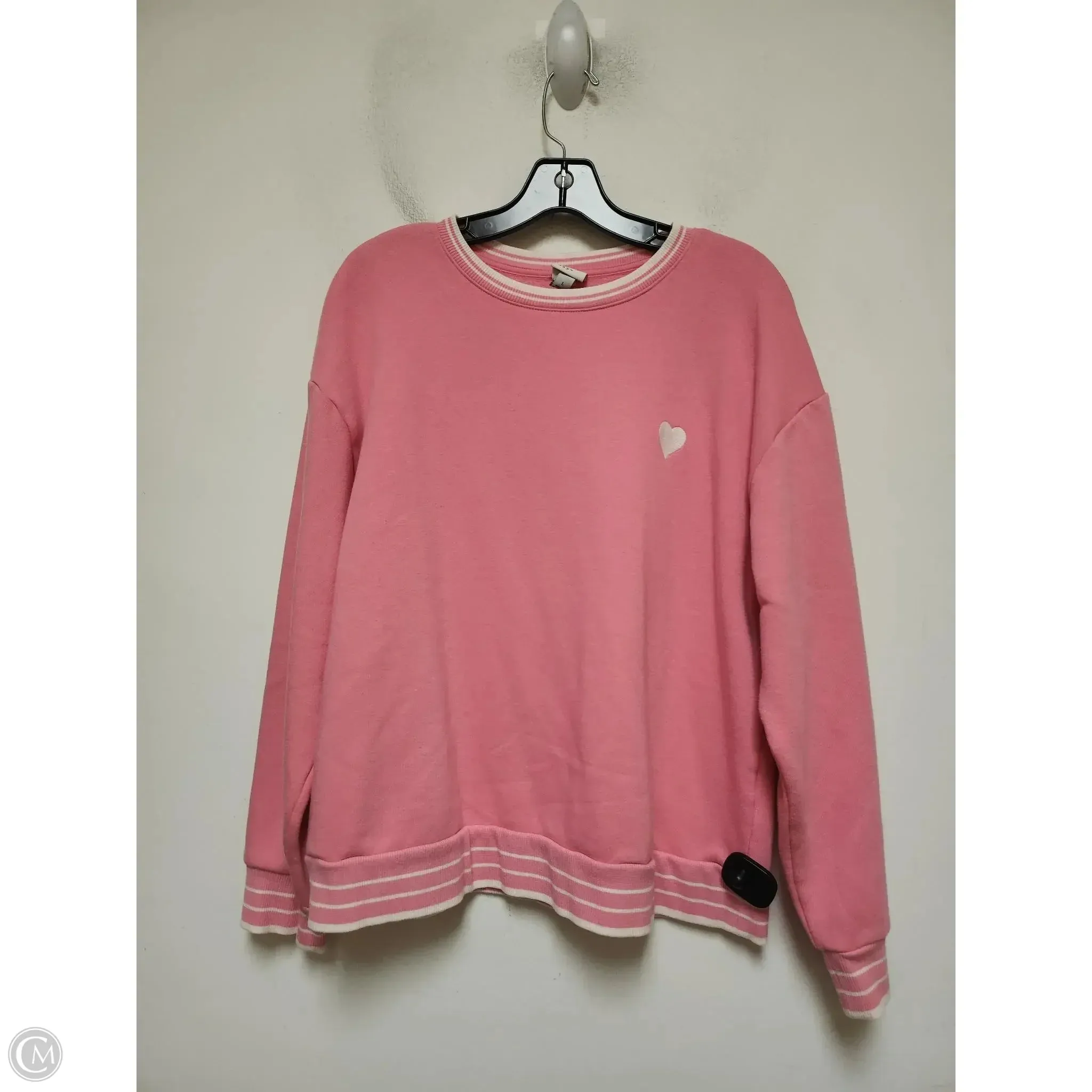 Sweatshirt Crewneck By A New Day In Pink, Size: L Sophisticated Style Thick Glow