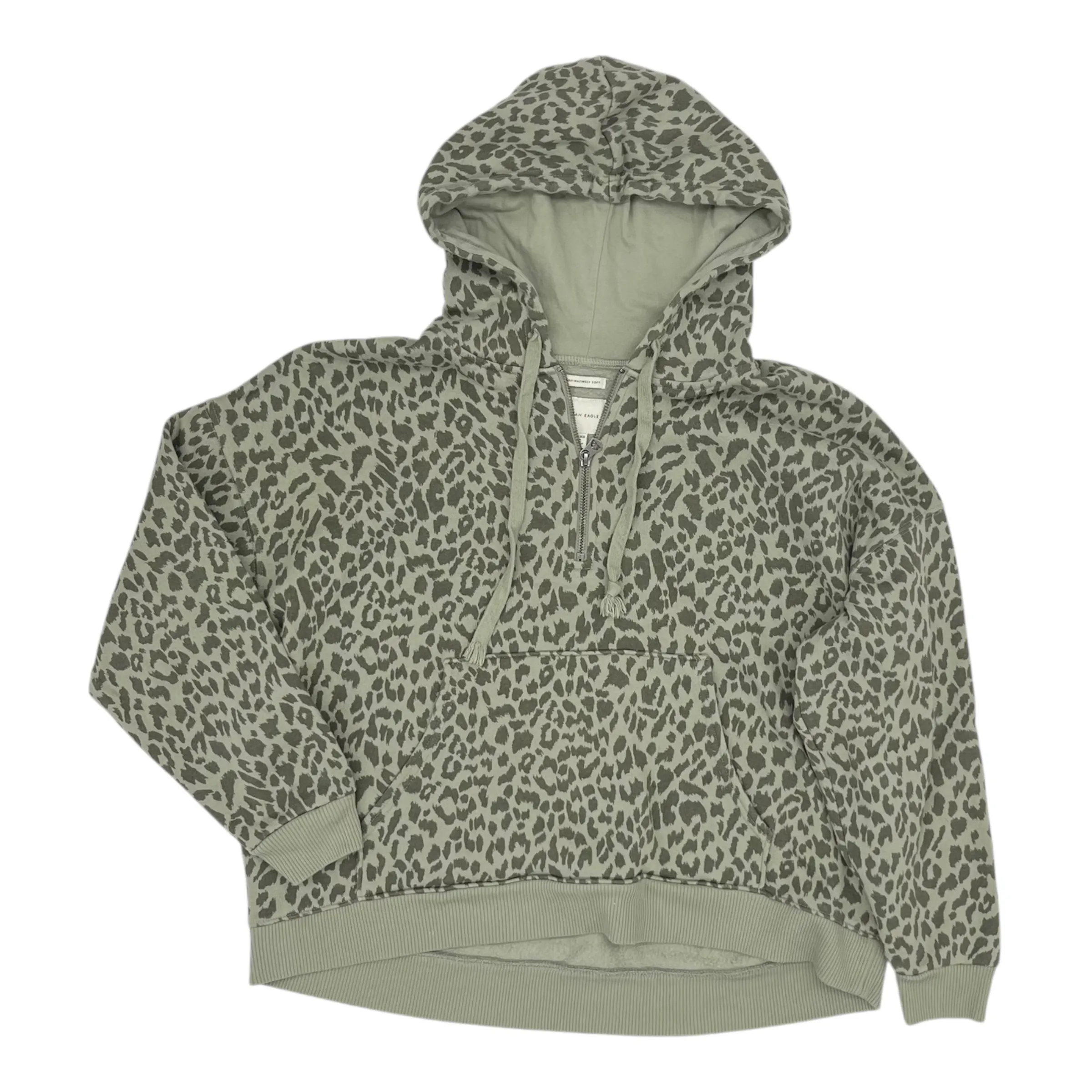 Luxury Apparel World Edge Sweatshirt Hoodie By American Eagle In Green, Size:Xs