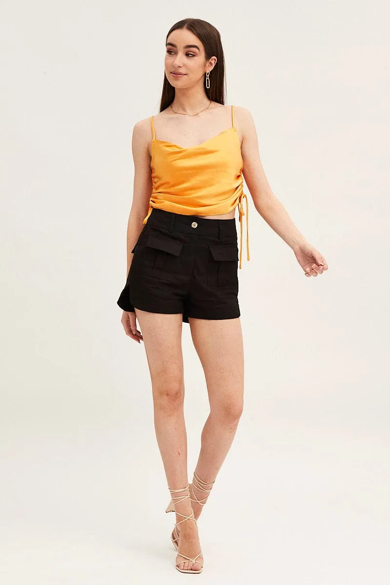 Summer Fun Black Cargo Shorts