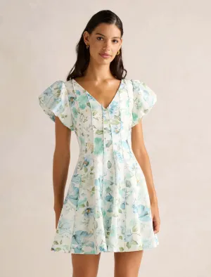 Fun Shine Seamless construction Camden Puff Sleeve Mini Dress