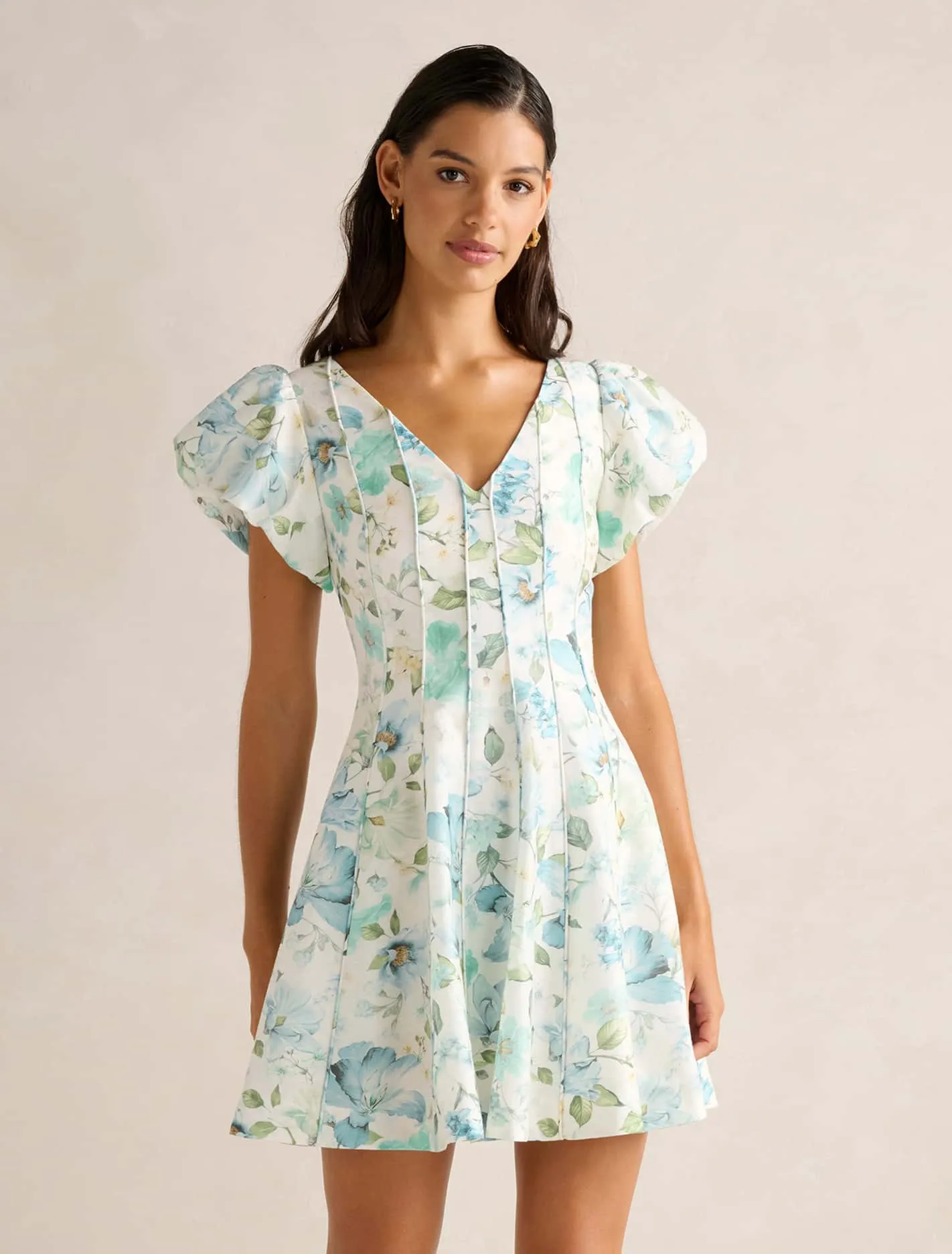 party mode Stage Glow Camden Puff Sleeve Mini Dress