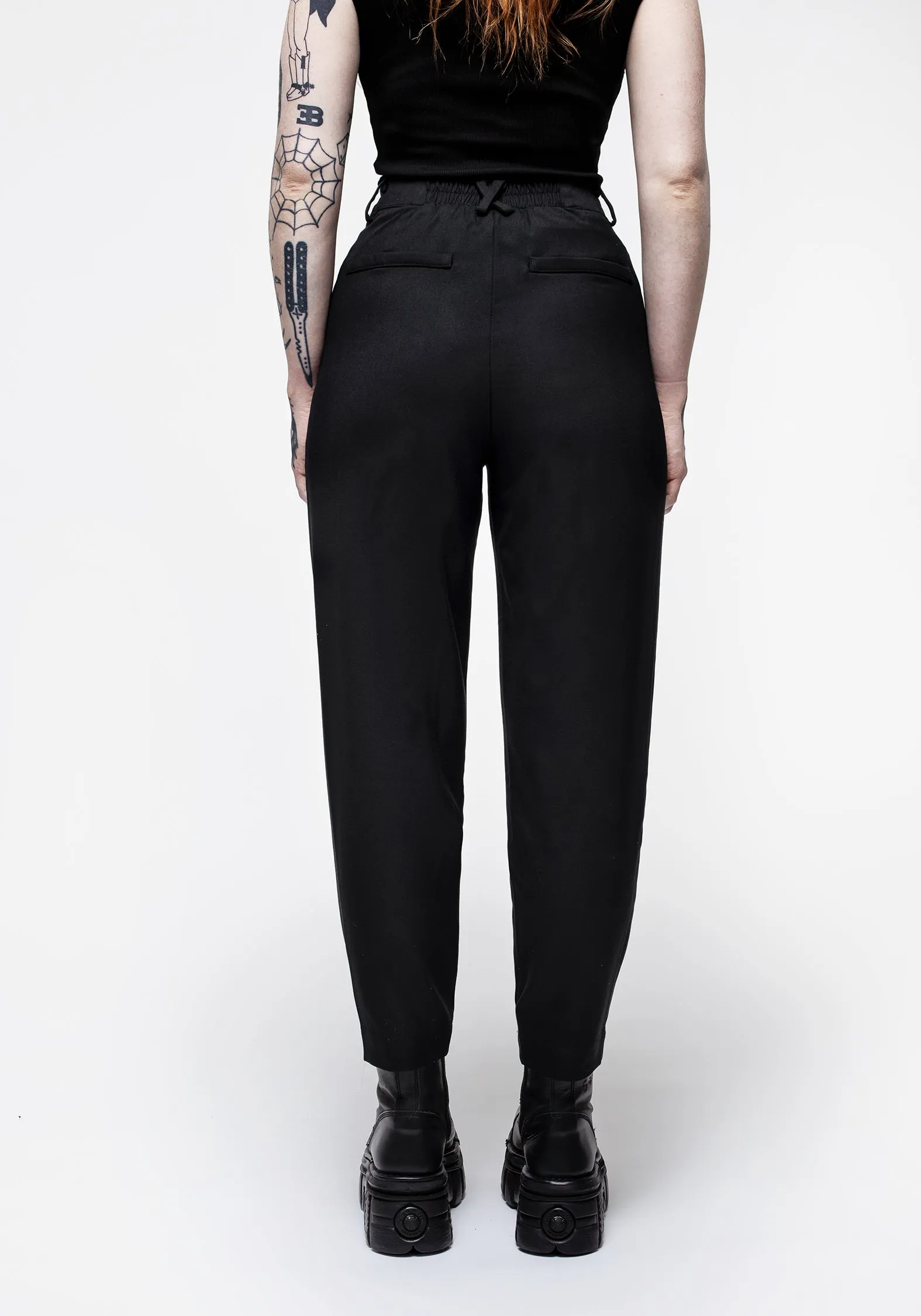 HeatRegulating Malverde High Waist Tapered Trousers - Black