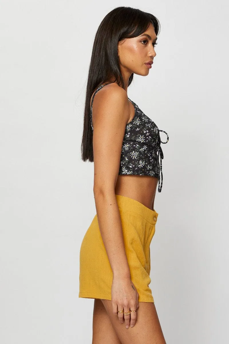Warm Tracksuit Organic Cotton Certification Print Crop Top