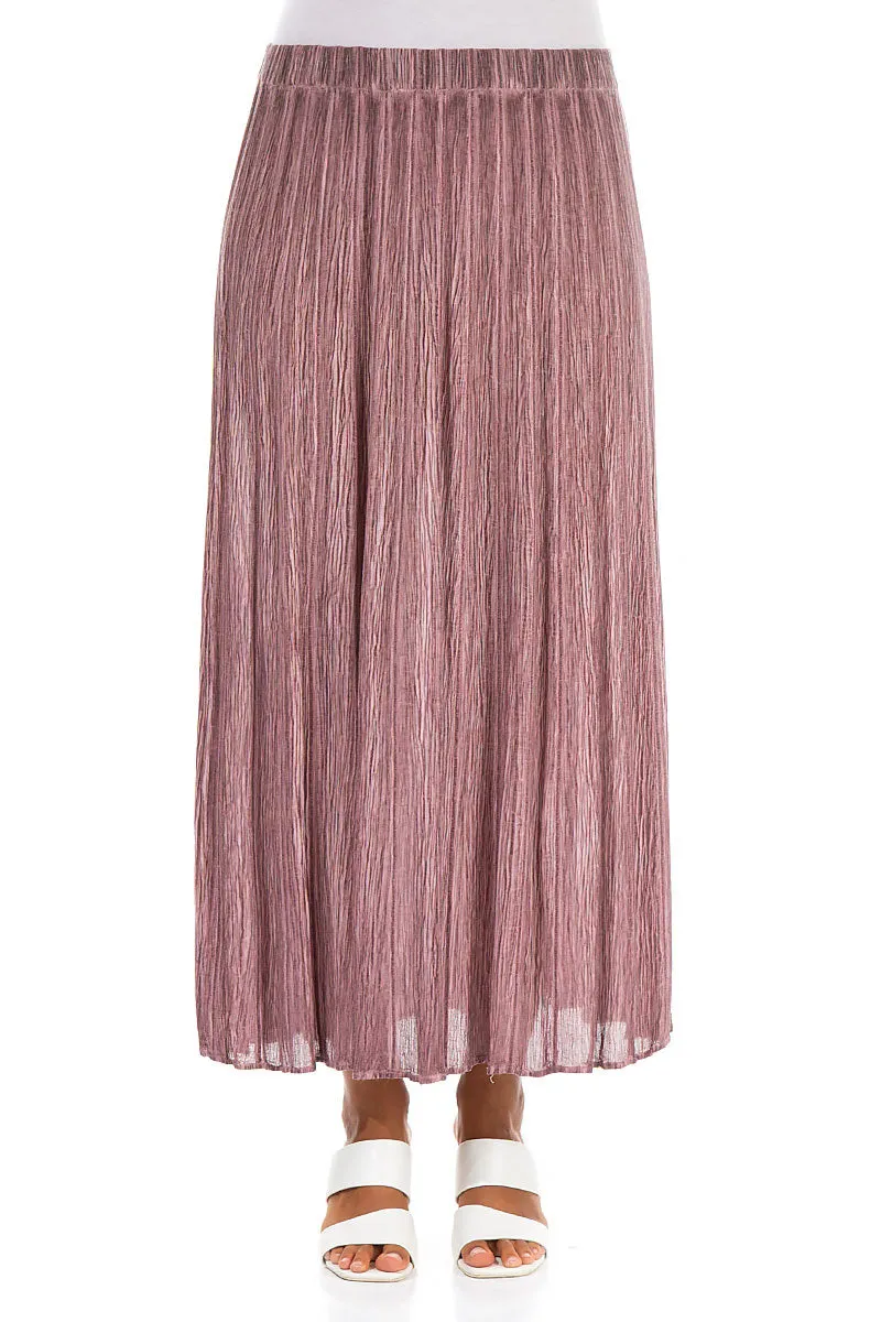 Beach Day Vegan Material Crinkled Washed Effect Redwood Silk Viscose Skirt