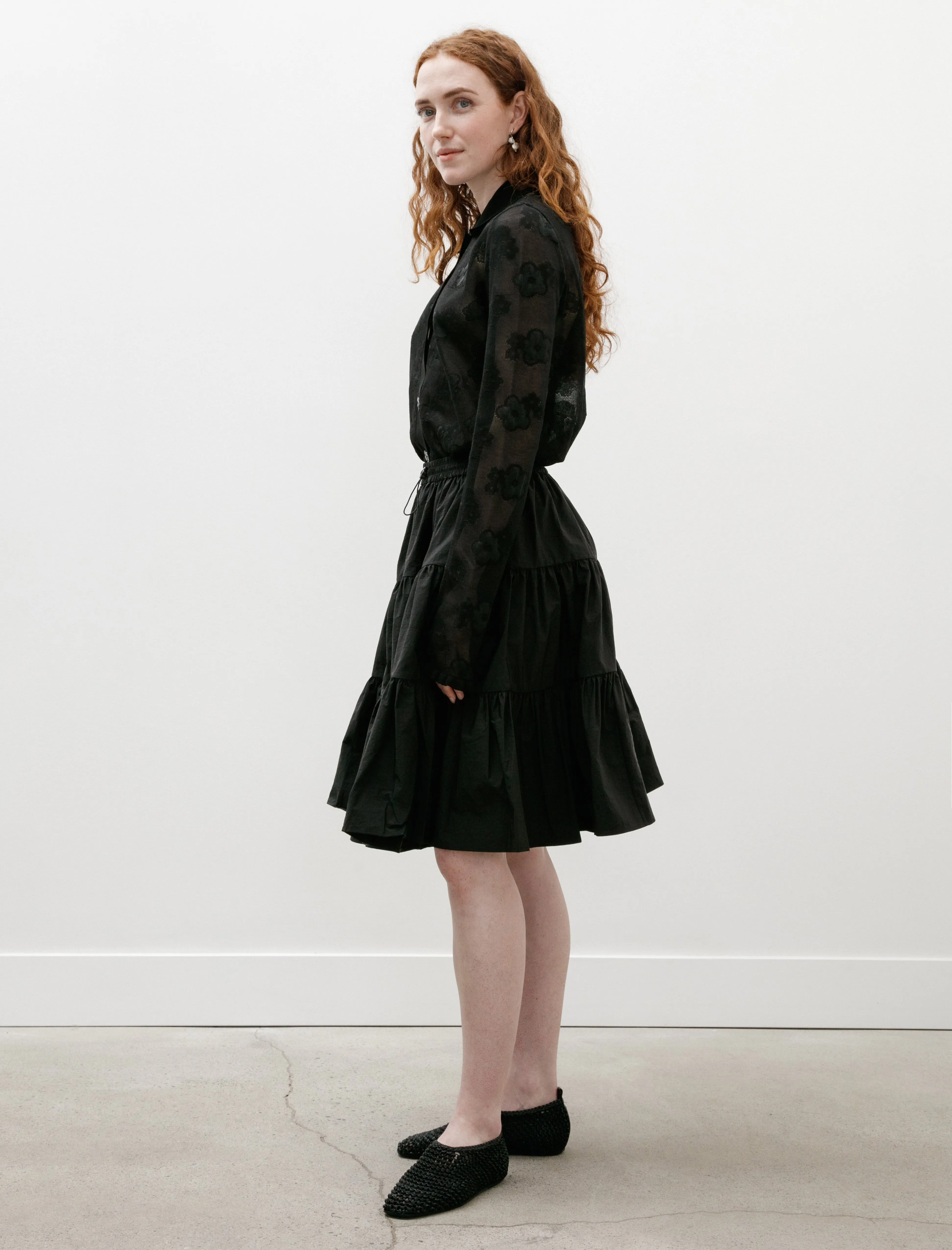 Alec Skirt Taffeta Black Fast fashion