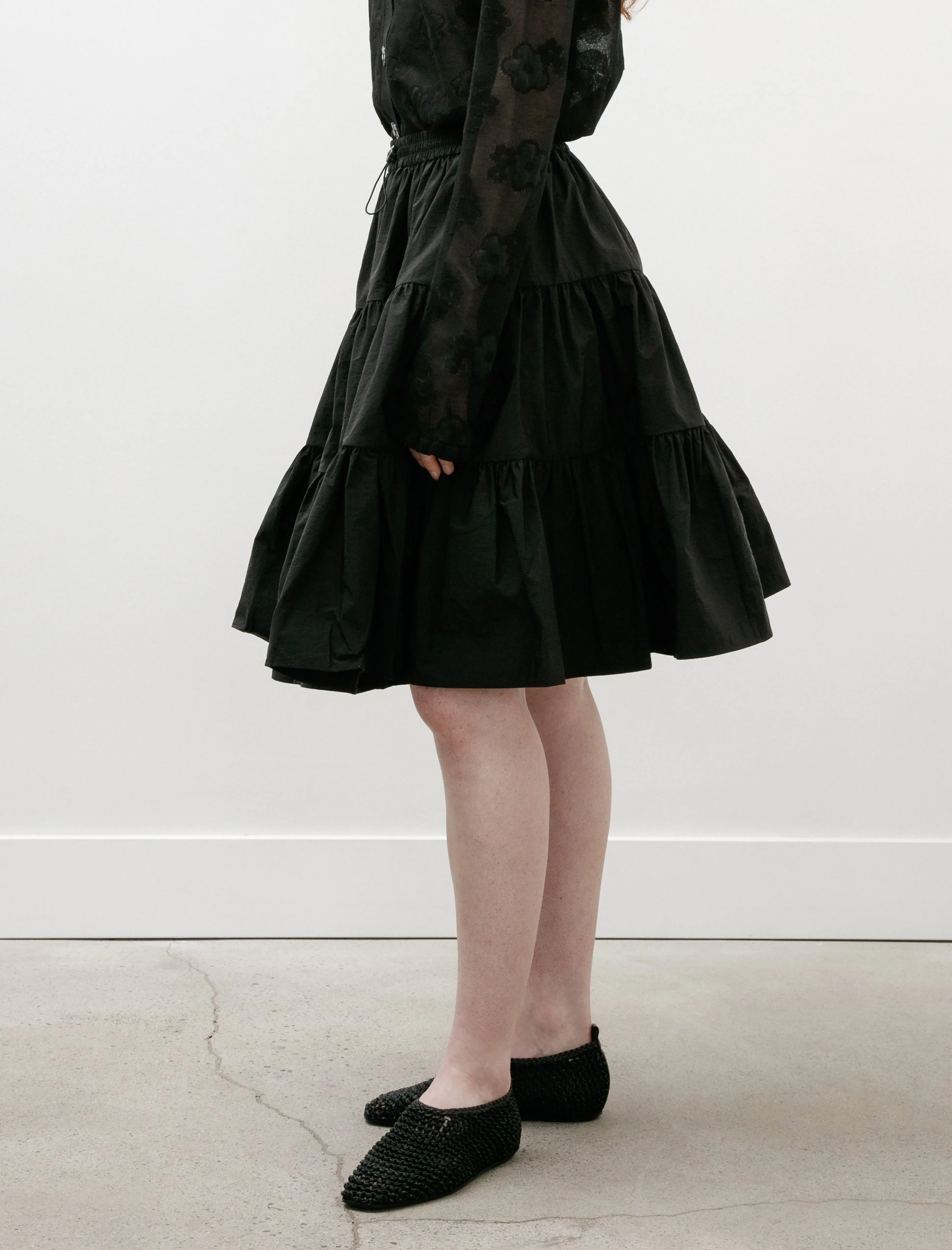 Alec Skirt Taffeta Black Asymmetrical Cut Fall Favorite