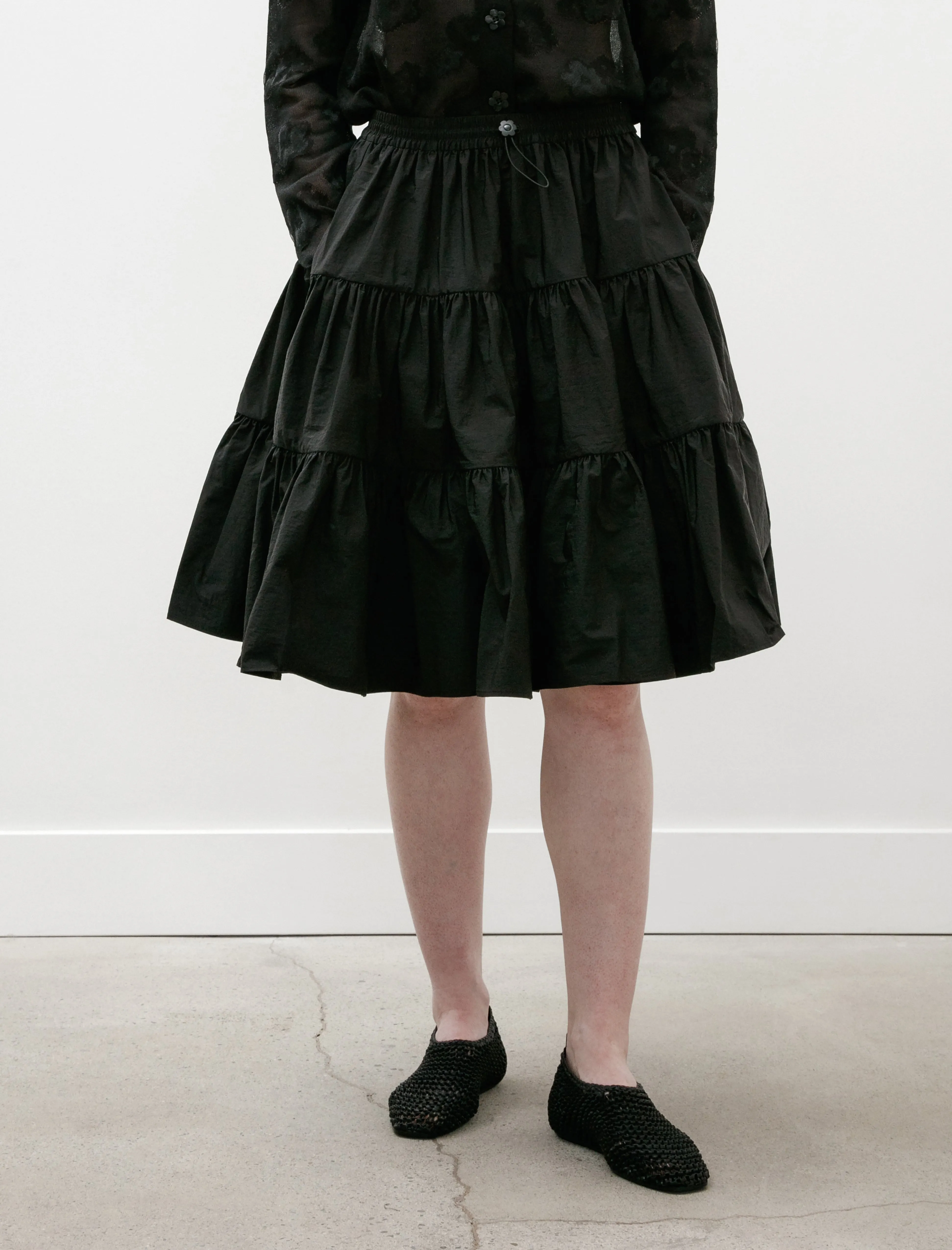 Alec Skirt Taffeta Black Summer Outfit Fashion Details