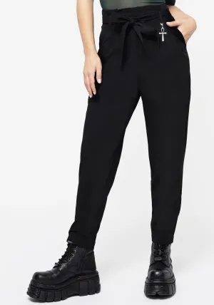 Versatile Fit Dinza Tie Waist Tapered Trousers