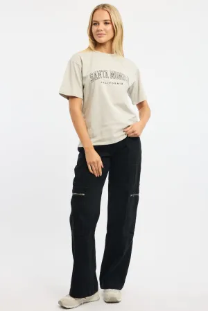 Grey Graphic Tee Short Sleeve Breezy Design