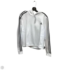 Athletic Sweatshirt Hoodie By Adidas In White, Size: 2x FlexibleCuff BreathableMesh