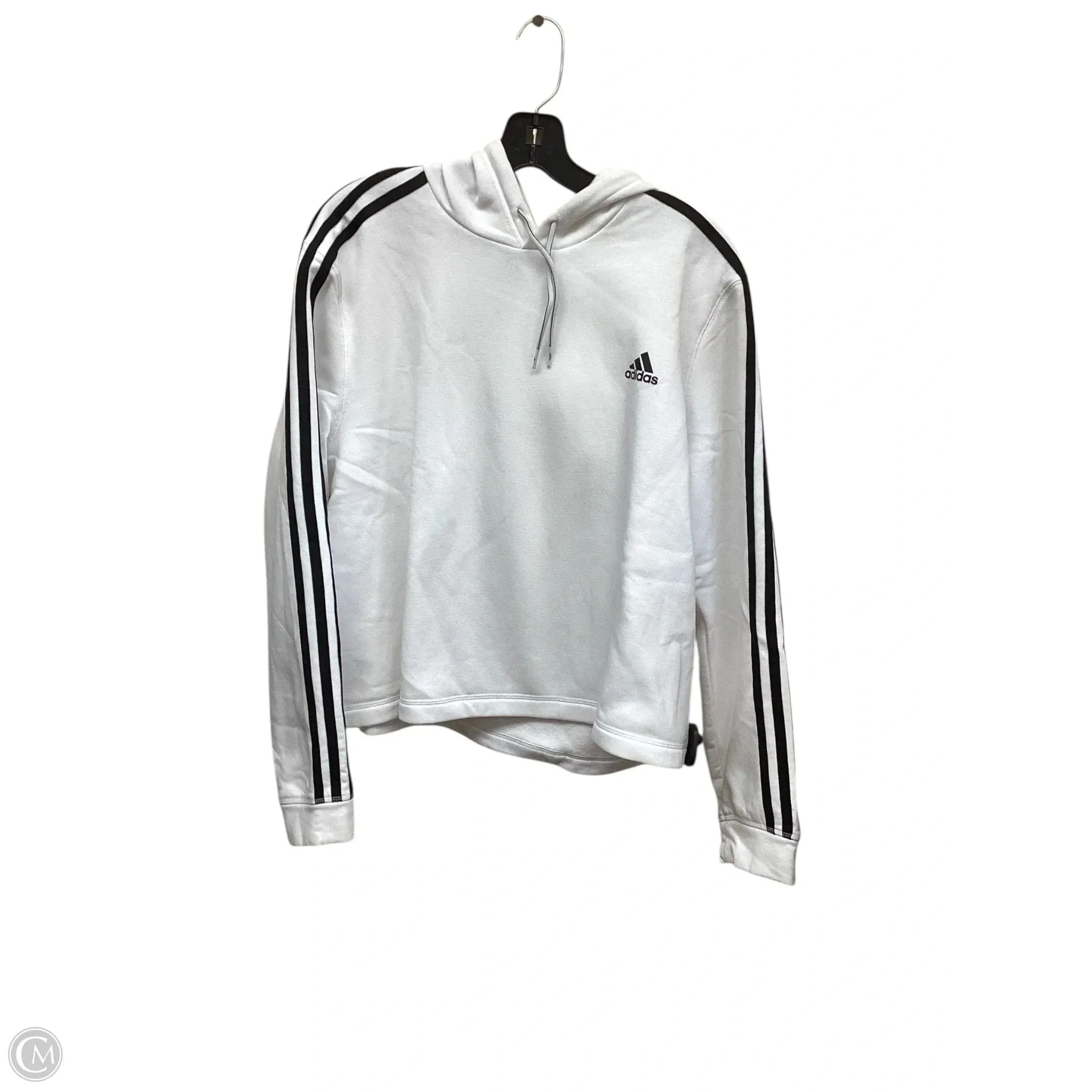 Athletic Sweatshirt Hoodie By Adidas In White, Size: 2x FlexibleCuff BreathableMesh