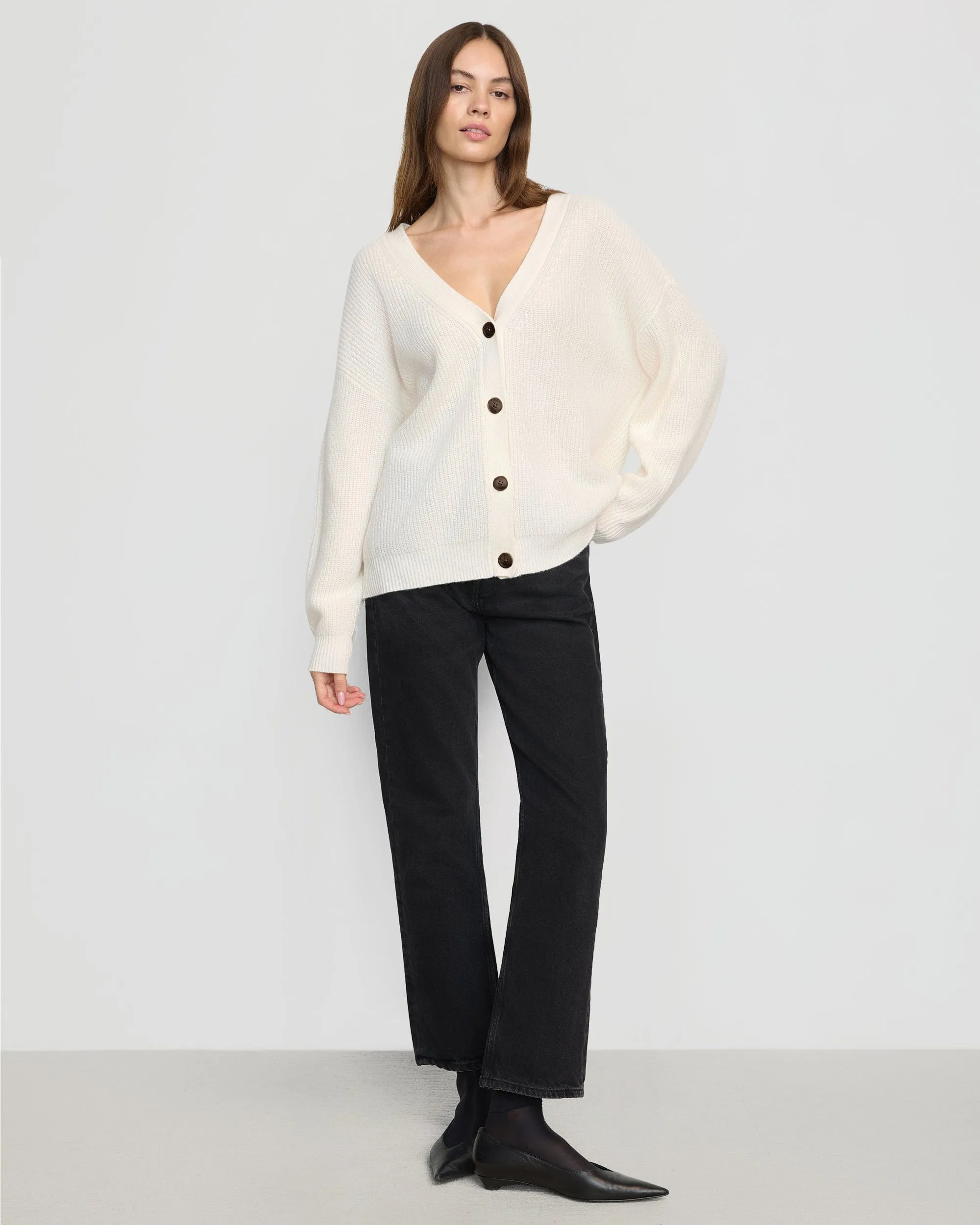 Comfy Must-Have Recycled Material Composition Ola Oversized Cashmere Cardigan