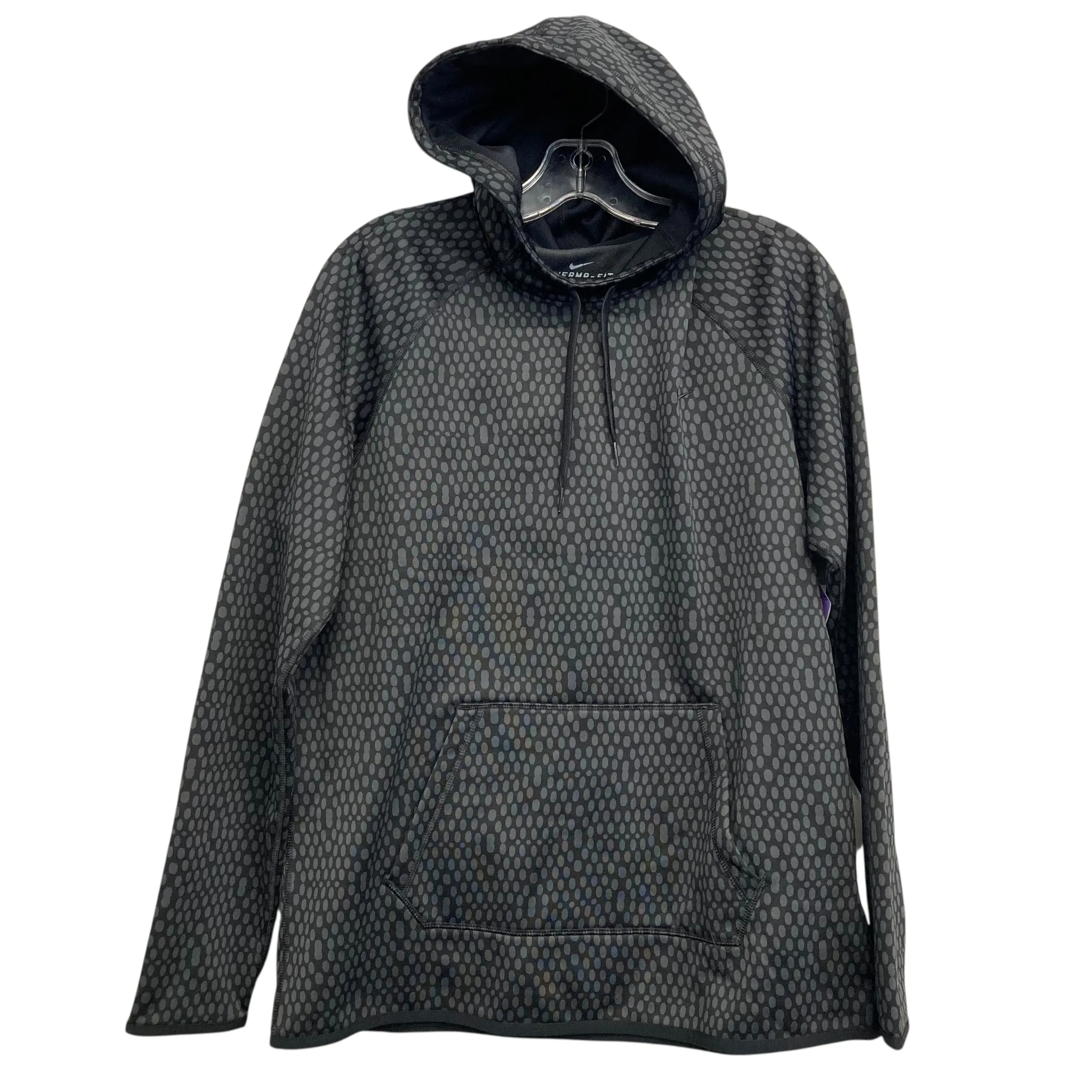 Athletic Sweatshirt Hoodie By Nike Apparel In Black & Grey, Size:L Layer Safe
